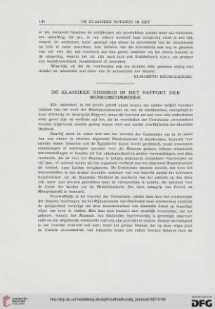 3.Ser. 1.1921: De klassieke oudheid in het Rapport der Museumcommissie