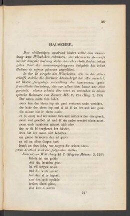 Hausehre.