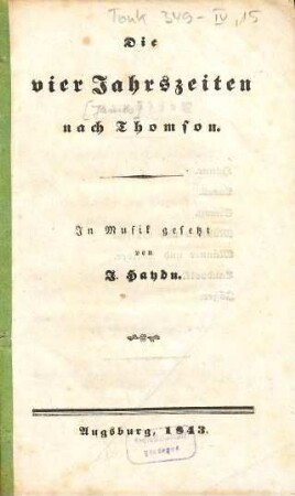 Die vier Jahrszeiten