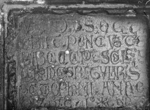 Inschrift: Poncius de Barcio