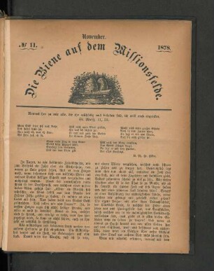 No 11. November. 1878