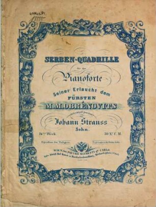 Serben-Quadrille : für das Pianoforte ; 14tes Werk