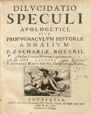 Dilucidatio Speculi apologetici ...