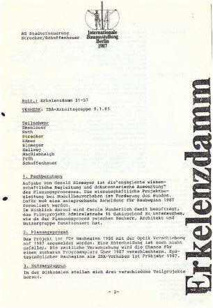 Dokumentation: Projekt Erkelenzdamm 51-57