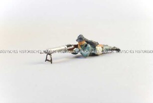 Massefigur: Französischer LMG-Schütze, liegend, mit LMG schießend
