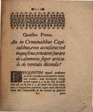 Dissertatio juridica quaestiones quasdam ex jure criminali continens