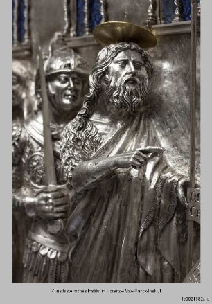 Silberaltar: Johannes der Täufer predigt vor Herodes