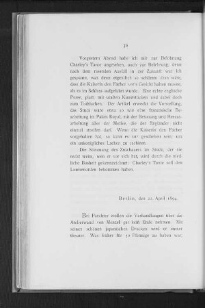 Berlin, den 22. April 1894.