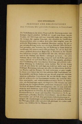 Personen und Organisationen Eine Vorlesung über politische Strukturen in Deutschland