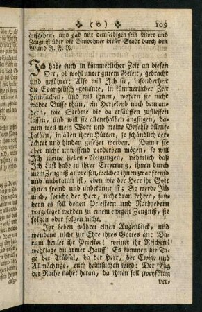 109-120, Ich habe euch in kuemmerlicher Zeit ...