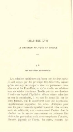 Chapitre XVII. La situation politique et sociale