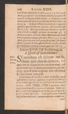 Locus XXIII. De Scandalo