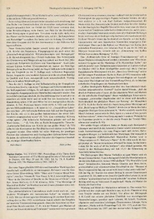 529-531 [Rezension] Marian Studies; Vol. XXXVI