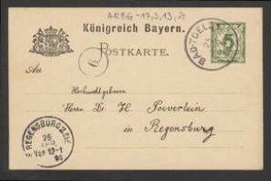 Brief von Georg Fischer an Hermann Poeverlein