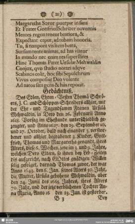 Gedächtniß