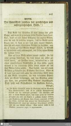 XXVII. Der Unterschied zwischen der gerichtlichen und außergerichtlichen Hülfe