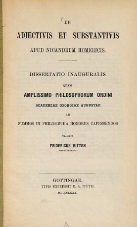 De adiectivis et substantivis apud Nicandrum Homericis