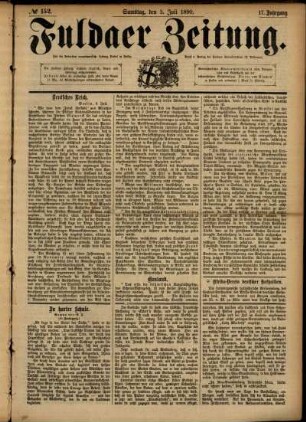 Ausgabe vom Samstag, den 05. Juli 1890.