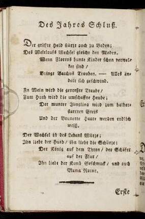 Des Jahres-Schluß