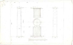 Lange, Ludwig; Proportionsstudien - kannelierte Säule (Ansichten)