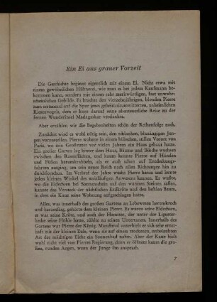 Ein Ei aus grauer Vorzeit