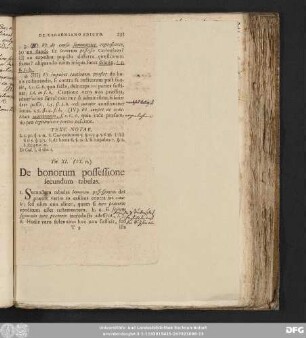 Tit. XI. (VI. 11.) De bonorum possessione secundum tabulas.