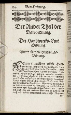 Der Handwercks-Leut Ordnung.