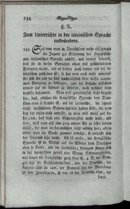 §. X. Zum Unterrichte in der lateinischen Sprache insbesondere.