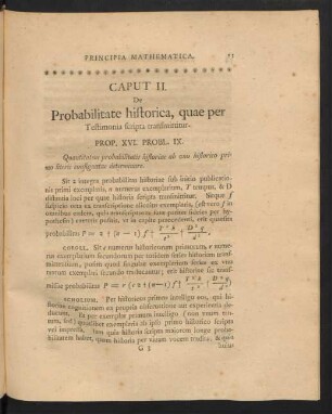 Caput II. De Probabilitate historica, quae per ...