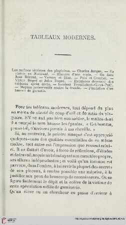 Tableaux modernes