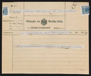 Brief von Margarethe Ansorge an Gerhart Hauptmann