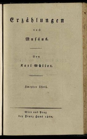 2: Erzählungen. Zweyter Theil