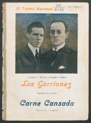 1919007100: Los gorriones : sainete en un acto