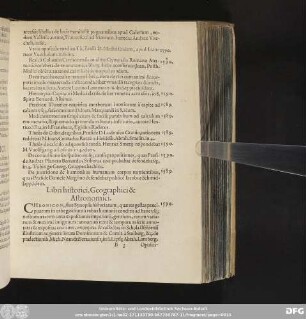 Libri historici, Geographici & Astronomici.