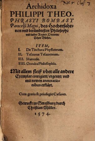 Archidoxa von Heymligkeiten der Natur