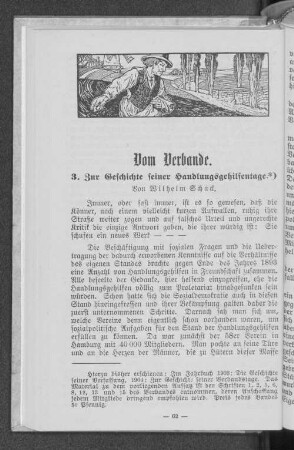 Vom Verbande. : Zur Geschichte seiner Handlungshilfetage.