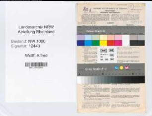 Entnazifizierung Alfred Wolff, geb. 04.09.1889 (Bankdirektor)