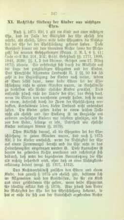 XI. Rechtliche Stellung der Kinder aus nichtigen Ehen