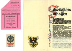 Werbeprospekt für die Ausstellung "Schwäbisches Schaffen"