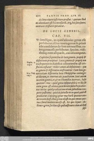 De Locis Generis. Cap. VII.