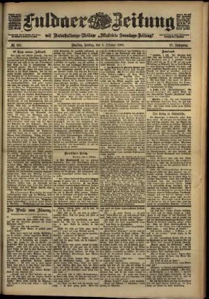 Ausgabe vom Freitag, den 05. Oktober 1900.