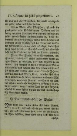 6) Die Unsterblichkeit der Seelen