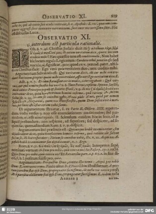Observatio XI. Ei, interdum est particula rationalis