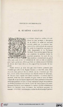 3. Pér. 5.1891: M. Eugène Gaujean : graveurs contemporains