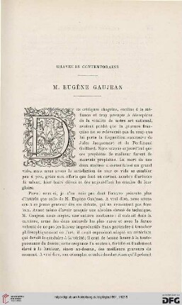 3. Pér. 5.1891: M. Eugène Gaujean : graveurs contemporains
