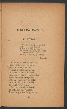 Tercera parte - El puñal