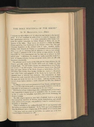 The Holy Writings of the Sikhs.