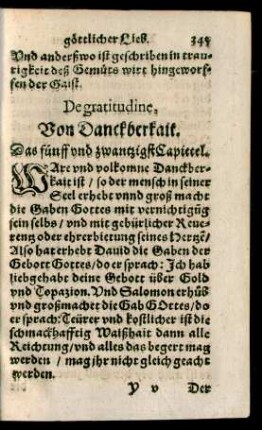 De gratitudine, Von Danckberkait. Das fünff und zwantzigst Capittel.