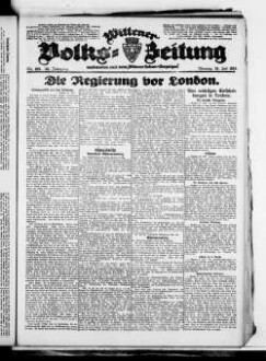 Wittener Volks-Zeitung : verbunden mit dem "Wittener Lokal-Anzeiger"