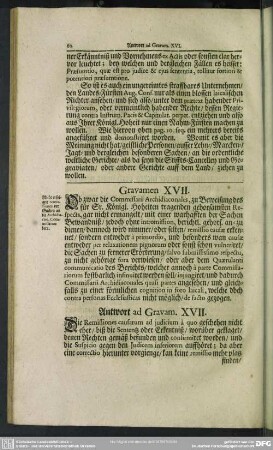Gravamen XVII.